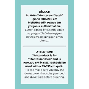 Montessori Nevresim Takımı (100x200) - Pure Baby Serisi - Buluta Tırmanan Ayıcık