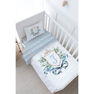 Bebek Boy Nevresim Takımı (100x150) - Blue Royal Series - J Harfi