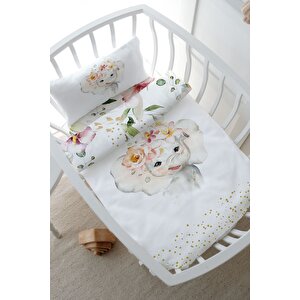 Park Yatak Nevresim Takımı (80x120) - For Baby Serisi - Suluboya Fil