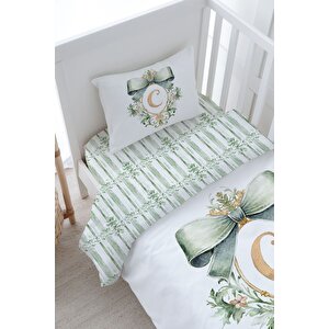 Bebek Boy Nevresim Takımı (100x150) - Green Royal Series - C Harfi