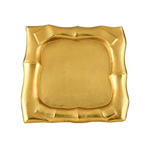 Gold Dekoratif Kare Tepsi 38*38*4 Cm Ak.iu0309