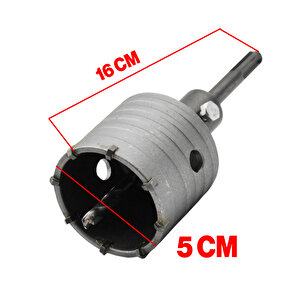 Adaptörlü Metal Sds Plus Elmas Panç Ø 50 Mm Çap Delik Oyuk Açma Delme Buat Açma Testeresi 1 Adet