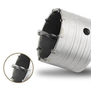 Adaptörlü Metal Sds Plus Elmas Panç Ø 50 Mm Çap Delik Oyuk Açma Delme Buat Açma Testeresi 1 Adet