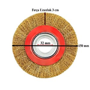 Saçaklı Çanak Fırça 150 Mm Pas Kir Toz Temizleme Metal Temizlik Fırçası