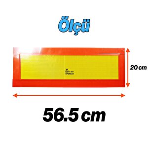 1 Çi̇ft Metal Levha Tüvtürk Uyumlu E37 Tır Kamyon Dorse Kasa Çekici Arkası Reflektörlü Fosforlu