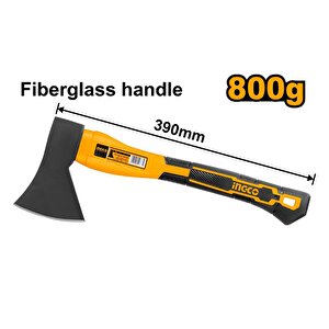 İngco Hax0208008 Balta Fiber Saplı 800 Gr Keskin Sağlam Kamp Baltası Odun Ağaç Kesme Kesim Ayırma