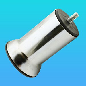16 Adet Mobilya Kanepe Baza Koltuk Destek Yükseltme Ayağı M8 Civatalı Krom Metal Ayakları 10 Cm