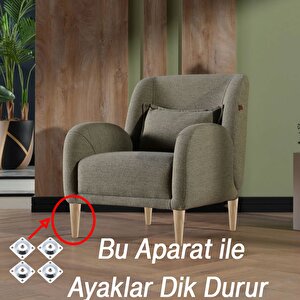 4 Adet Ahşap 21 Cm Bağlantı Aparat Mobilya Koltuk Kanepe Berjer Ayağı Yükseltici Ayakları M8 Civata