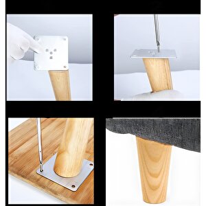 Metal Çinko Masa Bağlantı Sacı Düz 7 X 7 Cm Mobilya Yemek Masası Ayak Bağlama Saçı Aparat 4 Adet