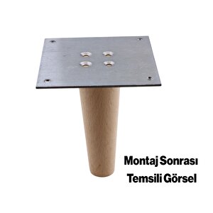 Metal Çinko Masa Bağlantı Sacı Düz 7 X 7 Cm Mobilya Yemek Masası Ayak Bağlama Saçı Aparat 4 Adet