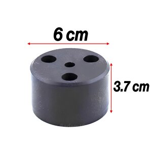 Kapsül 3.7 Cm Siyah Mobilya Ayak Yükseltici Baza Ayağı Koltuk Kanepe Altı Puf Ayakları Çap: 6 Cm