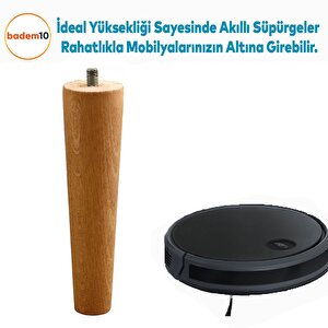 Ahşap 15 Cm Ahşap Ayak Bağlantı Aparatlı Mobilya Koltuk Kanepe Sehpa Masa Ayağı Ayakları M8 Civatalı