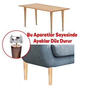 Ahşap 15 Cm Ahşap Ayak Bağlantı Aparatlı Mobilya Koltuk Kanepe Sehpa Masa Ayağı Ayakları M8 Civatalı