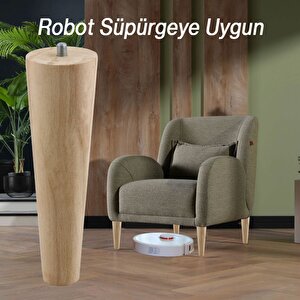 Ahşap 18 Cm Ahşap Ayak Bağlantı Aparatlı Mobilya Koltuk Kanepe Sehpa Masa Ayağı Ayakları M8 Civatalı