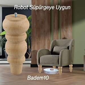 Ahşap 17 Cm Ahşap Ayak Bağlantı Aparatlı Mobilya Koltuk Kanepe Sehpa Masa Ayağı Ayakları M8 Civatalı