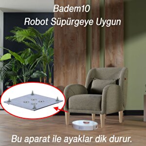 Ahşap Ayak 15 Cm Kare Bağlantı Aparatı Dahil Mobilya Koltuk Kanepe Sehpa Masa Ayağı Ayakları Boyasız