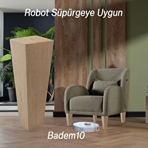 Ahşap Ayak 15 Cm Kare Bağlantı Aparatı Dahil Mobilya Koltuk Kanepe Sehpa Masa Ayağı Ayakları Boyasız
