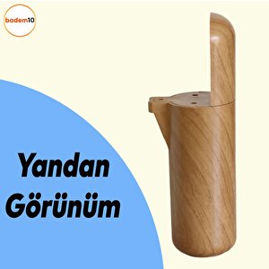 Kapsül 4 Adet Ayak 12 Cm Mobilya Yükseltici Kanepe Tv Ünitesi Koltuk Ayağı Baza Ayakları Açık Kübik Ceviz