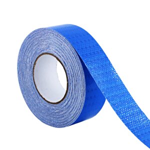 Yapışkanlı 10 Metre Mavi Renk Şerit Bant Parlayan Reflektörlü En 5 Cm Onaysız Reflektif İkaz Bandı