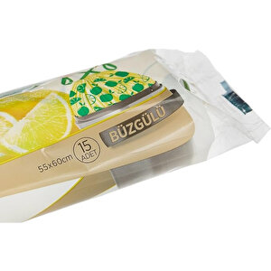 | Ekstra Güçlü Büzgülü Çöp Torbası, Orta Boy 55x60 Cm, Limon Kokulu, 15'li Paket