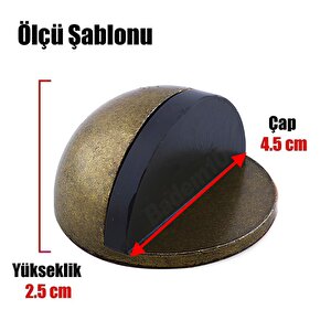 Yarımay 5 Adet Eskitme Antik Sarı Kapı Stoperi Tamponu Metal Kapı Altı Kolu Stopu Durdurucu Tutucu