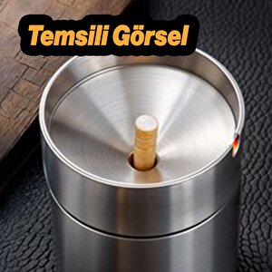 Dekoratif Küçük Küllük Araba İçi Bardak Uyumlu Çıkarılabilir Temizlenebilir Paslanmaz Metal 1 Adet