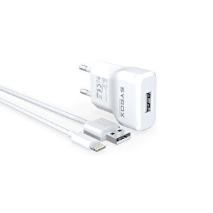Syrox J17 1.0a 1mt Usb-a - Lightning Kablolu 1xusb-a Port Çıkışlı Şarj Cihazı - Beyaz