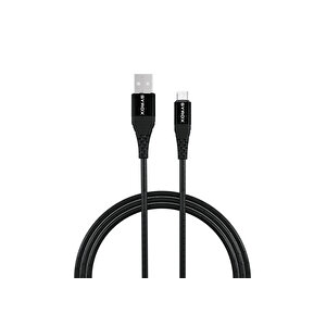 Syrox C89 2.0a 1mt Metal Başlıklı Usb-a - Micro Usb Şarj & Data Kablosu - Siyah