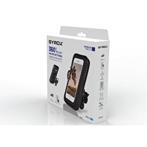 Syrox Ph44 360° Ayarlanabilir Başlıklı Dış Mekan Telefon Tutucu - Siyah
