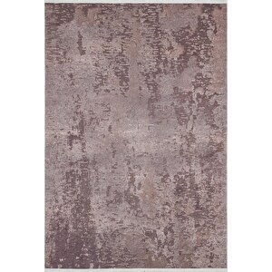 Kahverengi Salon&yolluk Dijital Baskılı Makinede Yıkanabilir Kaymaz Taban Saçaklı Halı Ha356 100x200 cm