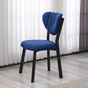 Elma Modeli Masa Sandalye Takımı, 4 Sandalye 1 Sabit Siyah Mermer Desen Masa  110x70 Cm, Keten Kumaş