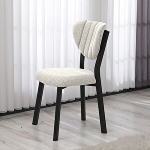 Elma Modeli Masa Sandalye Takımı, 4 Sandalye 1 Sabit Siyah Mermer Desen Masa  110x70 Cm, Keten Kumaş