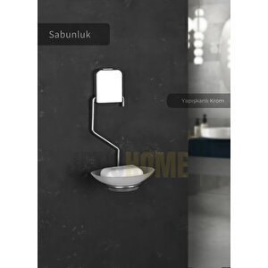 Sabunluk Paslanmaz Katı Sabun Tutucu Sabun Düzenleyici Çelik Krom