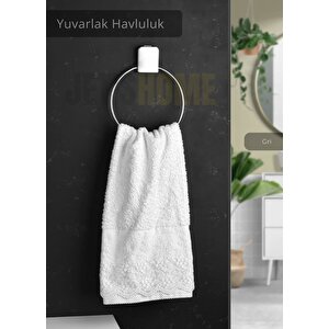 Yuvarlak Havluluk Paslanmaz Çelik Banyo Havluluk Düzenleyici Gri