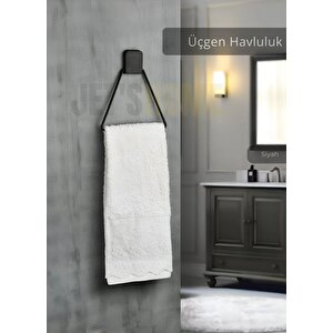 Üçgen Havluluk Paslanmaz Çelik Banyo Havluluk Düzenleyici Siyah