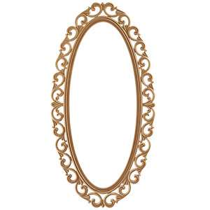 Hanak 180’lik Oval Ayna Cilasız Ham Ahşap