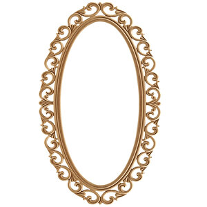 Hanak 140’lık Oval Ayna Cilasız Ham Ahşap