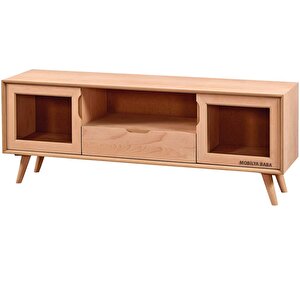 Eruh 160 Lik Açık Retro Tv Sehpası Cilasız Ham Ahşap