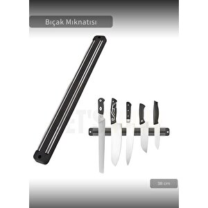 Bıçak Mıknatısı Askısı 38 Cm Kalın Duvar Standı Çelik Bıçak Tutucu