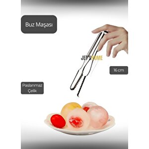 Buz Maşası Paslanmaz Buz Kaşığı Çelik İnox 16 Cm