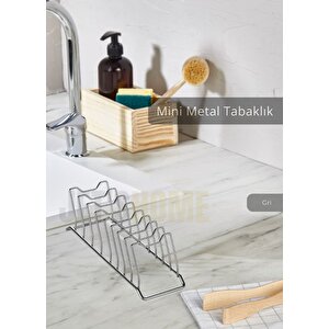 Mini Boy Tezgah Üstü Tabaklık Paslanmaz Bulaşıklık Bpa Free Metal Bulaşık Sepeti Krom