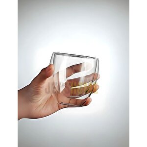 4’lü Set Cappuccino Bardağı Latte Bardağı Çift Cidarlı Bardak Americano Bardağı 250 Ml Kahve Bardağı