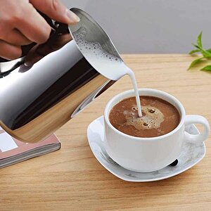 Süt Potu Paslanmaz Süt Köpürtme Sürahisi Çelik Pitcher 500 Ml