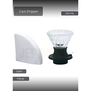 Cam Dripper Ayarlanabilir Filtreli Kahve Çekirdeği Ayrıştırma 200 Ml