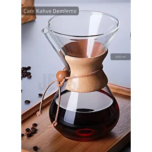 Chemex Cam Kahve Demleme Ahşap Tutacaklı 400 Ml