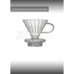 Cam Kahve Demleme Standı Demlik Isıtma Aparatı