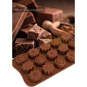Karışık Kurabiye Desen Çikolata Kalıbı Bpa Free Buz Kalıbı Silikon Tatlı Kalıbı yapışmaz kalıp