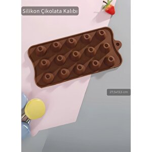 Dolgu Desen Silikon Çikolata Kalıbı