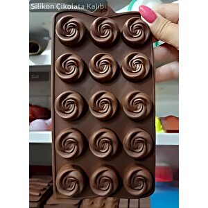 Gül Desen Çikolata Kalıbı Bpa Free Buz Kalıbı Silikon Tatlı Kalıbı Yapışmaz Kalıp