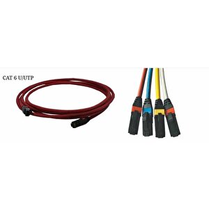 Erat 1mt Utp Cat6 Patch Cord Lsoh Kırmızı 24 Awg